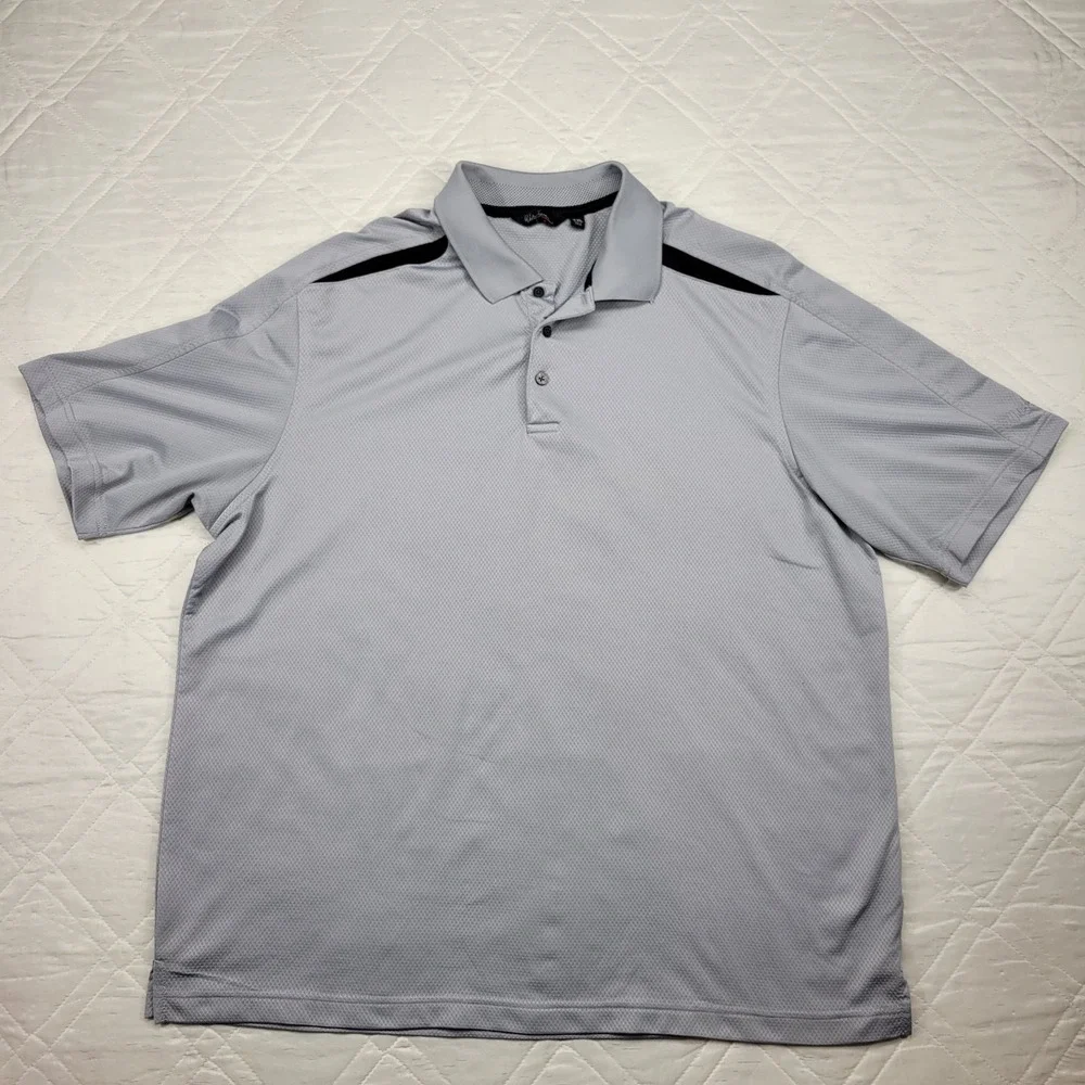 Walter Hagen Essentials XXL Mens Gray Shirt‎ Polo Golf Short Sleeve